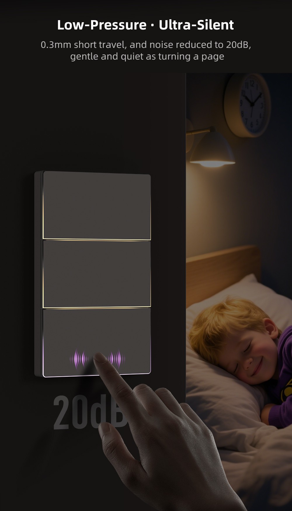 Smart Wi-Fi Light Switch WiFi - 3 Gang - QT-TS60-US-W3 - Image 2