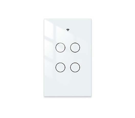 Smart Wi Fi Light Switch 4 Gang No Neutral Wire Required Qt Ws4s L Qualitel Transmission